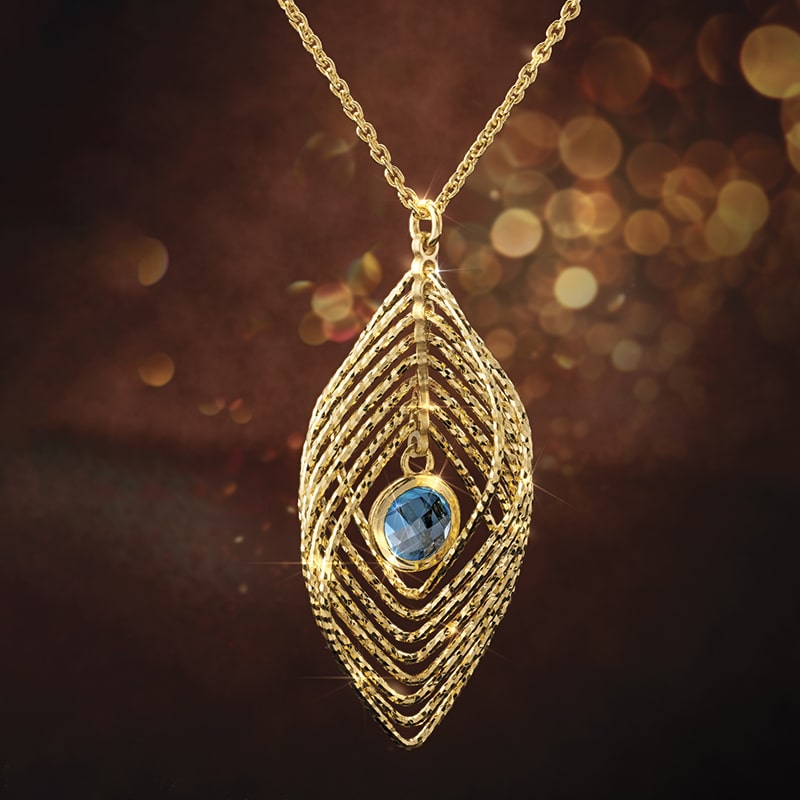 Tuscan Hills Blue Topaz Necklace